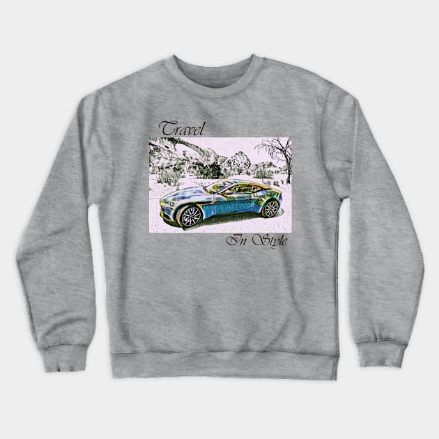 Travel in Style Collection (with text) Crewneck Sweatshirt by ArtlyStudio